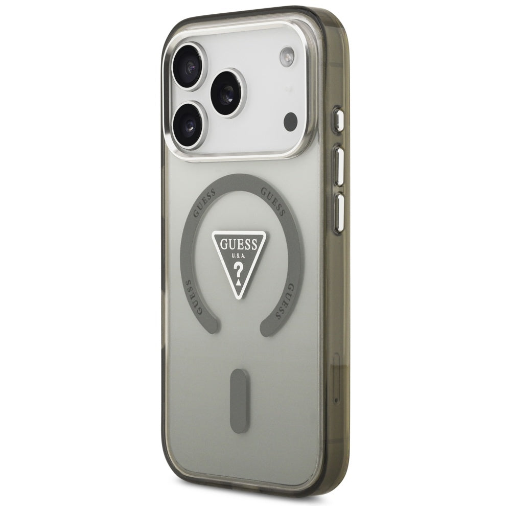 Futrola MagSafe za Apple iPhone 17 Pro, Guess, IML Gradient Triangle Logo, Kaki