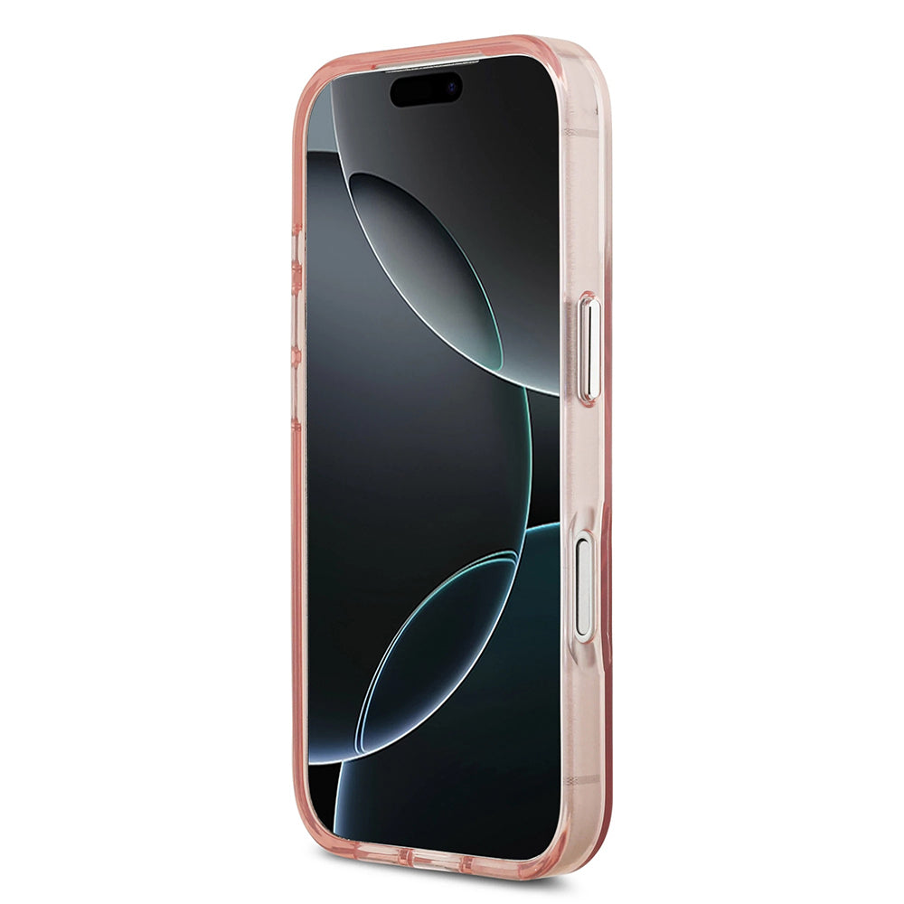 Futrola MagSafe za Apple iPhone 17 Pro, Guess, IML Gradient Triangle Logo, Roza