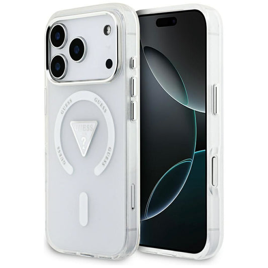 MagSafe futrola za Apple iPhone 17 Pro, Guess, IML Gradient Triangle Logo, Prozirna