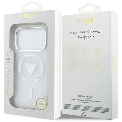 MagSafe futrola za Apple iPhone 17 Pro, Guess, IML Gradient Triangle Logo, Prozirna