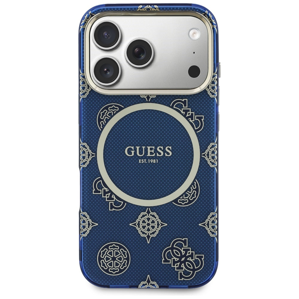 MagSafe futrola za Apple iPhone 17 Pro, Guess, IML Peony Dot, Plava