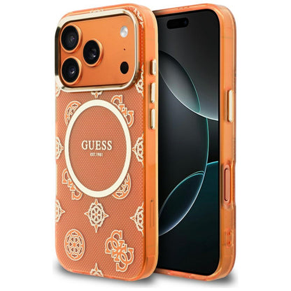 MagSafe futrola za Apple iPhone 17 Pro, Guess, IML Peony Dot, Narančasta