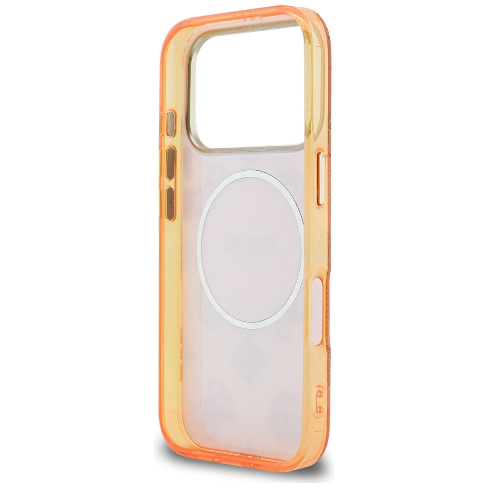 MagSafe futrola za Apple iPhone 17 Pro, Guess, IML Peony Dot, Narančasta