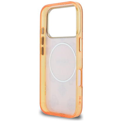 MagSafe futrola za Apple iPhone 17 Pro, Guess, IML Peony Dot, Narančasta