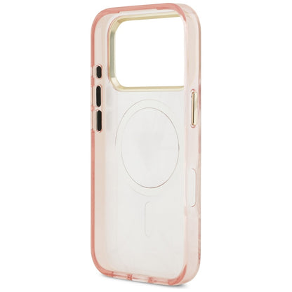 Futrola MagSafe za Apple iPhone 17 Pro, Guess, Jungle Tonal Triangle, Roza