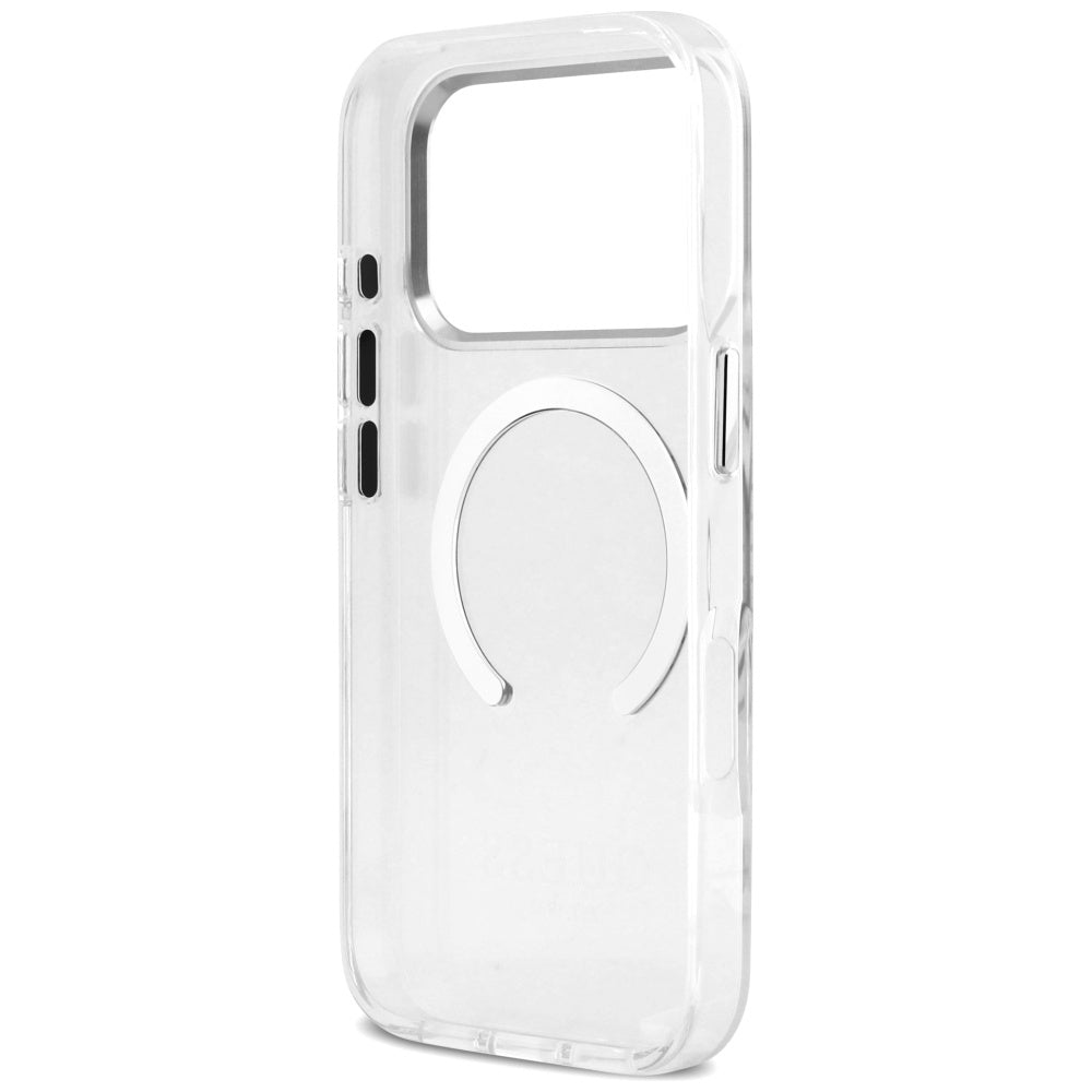 MagSafe futrola za Apple iPhone 17 Pro, Guess, Metal Outline, Srebrna