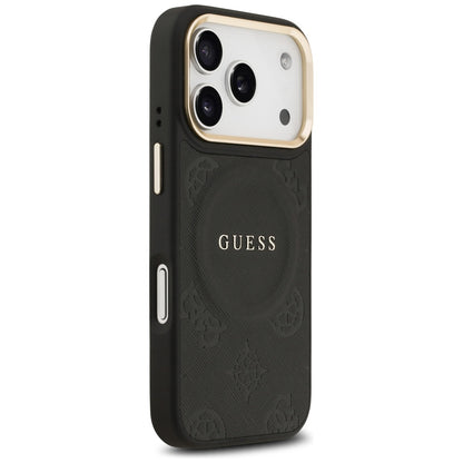 MagSafe futrola za Apple iPhone 17 Pro, Guess, Peony Hot Stamp, Crna