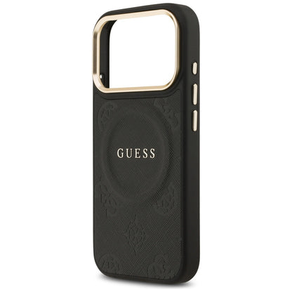 MagSafe futrola za Apple iPhone 17 Pro, Guess, Peony Hot Stamp, Crna