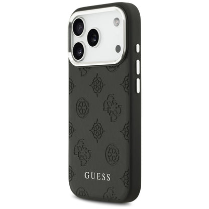 MagSafe futrola za Apple iPhone 17 Pro, Guess, Peony Hot Stamp Script, Crna