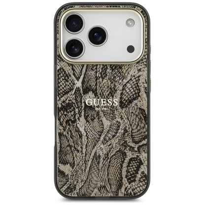 MagSafe torbica za Apple iPhone 17 Pro, Guess, Python uzorak, smeđa