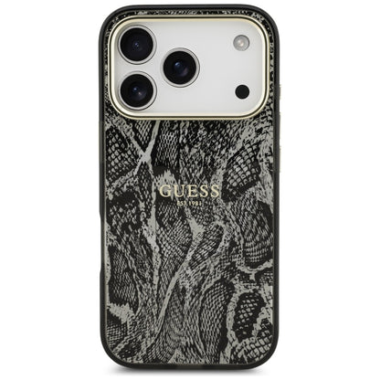 Futrola MagSafe za Apple iPhone 17 Pro, Guess, Python uzorak, Crna