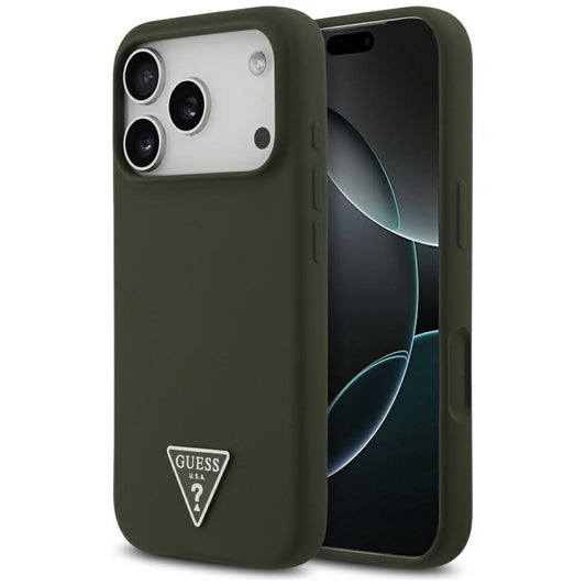 Futrola MagSafe za Apple iPhone 17 Pro, Guess, Triangle Logo, Kaki
