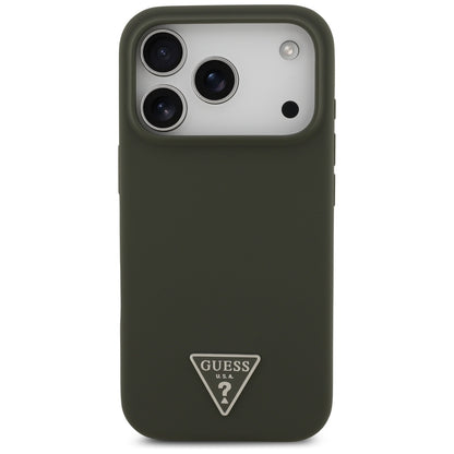 Futrola MagSafe za Apple iPhone 17 Pro, Guess, Triangle Logo, Kaki