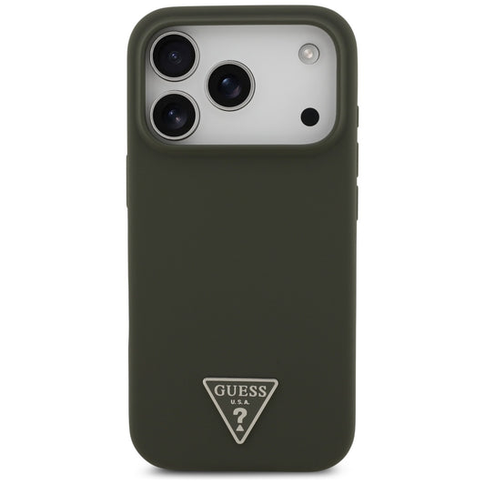 Futrola MagSafe za Apple iPhone 17 Pro, Guess, Triangle Logo, Kaki