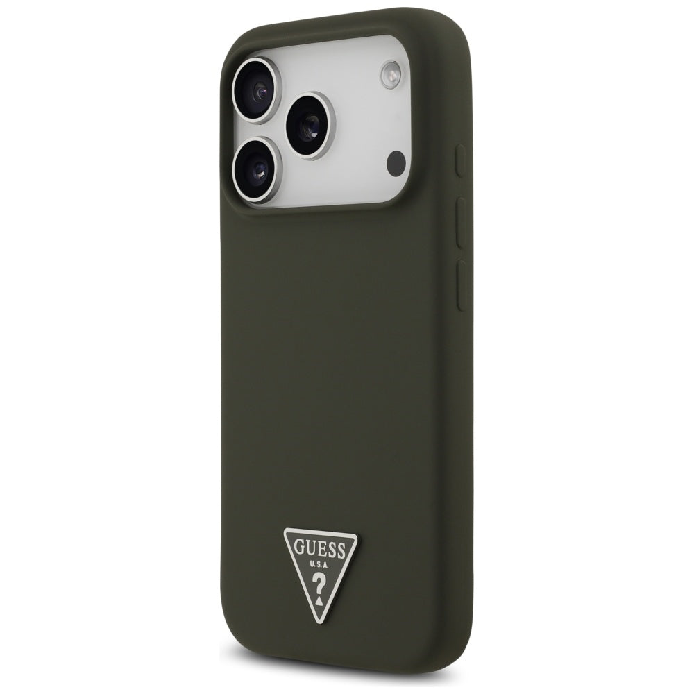 Futrola MagSafe za Apple iPhone 17 Pro, Guess, Triangle Logo, Kaki