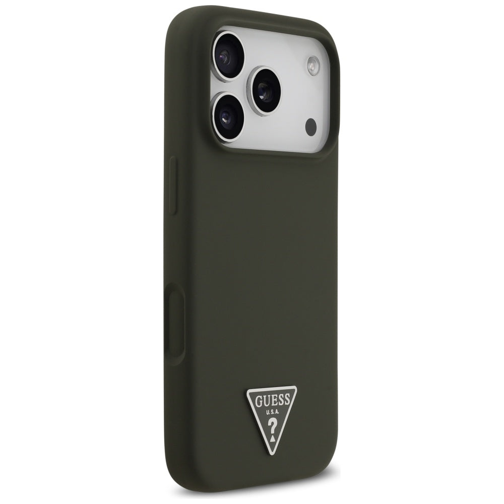 Futrola MagSafe za Apple iPhone 17 Pro, Guess, Triangle Logo, Kaki