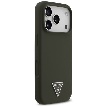 Futrola MagSafe za Apple iPhone 17 Pro, Guess, Triangle Logo, Kaki