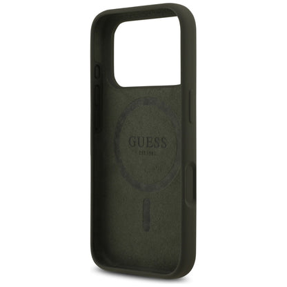 Futrola MagSafe za Apple iPhone 17 Pro, Guess, Triangle Logo, Kaki