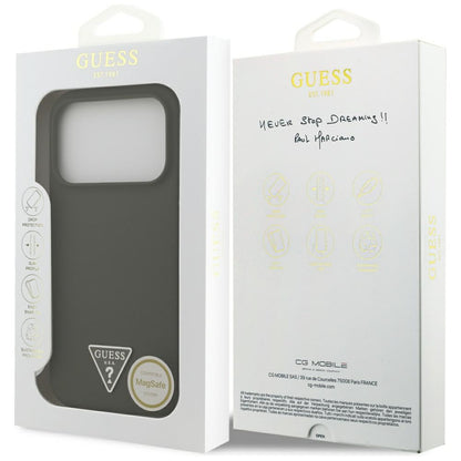 Futrola MagSafe za Apple iPhone 17 Pro, Guess, Triangle Logo, Kaki