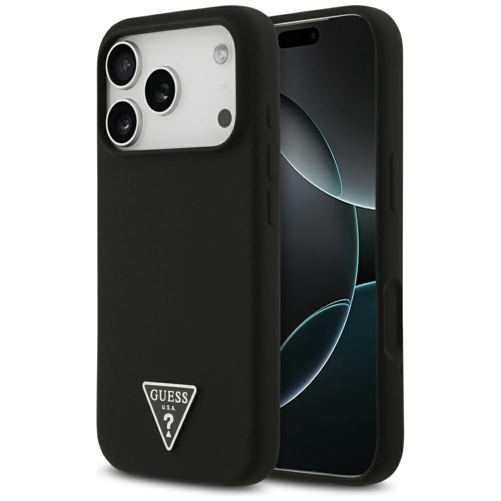 Futrola MagSafe za Apple iPhone 17 Pro, Guess, Triangle Logo, Crna