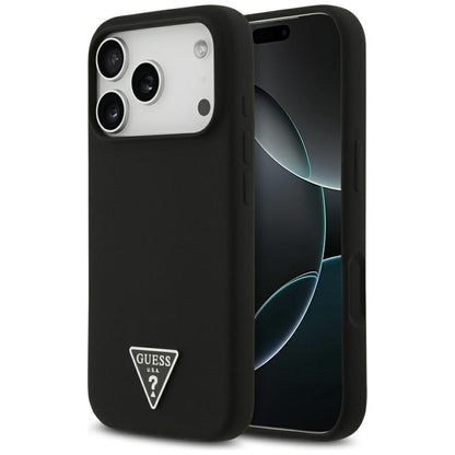 Futrola MagSafe za Apple iPhone 17 Pro, Guess, Triangle Logo, Crna
