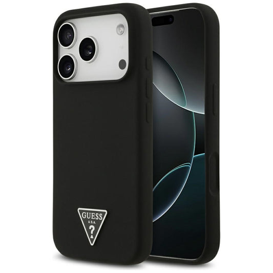 Futrola MagSafe za Apple iPhone 17 Pro, Guess, Triangle Logo, Crna