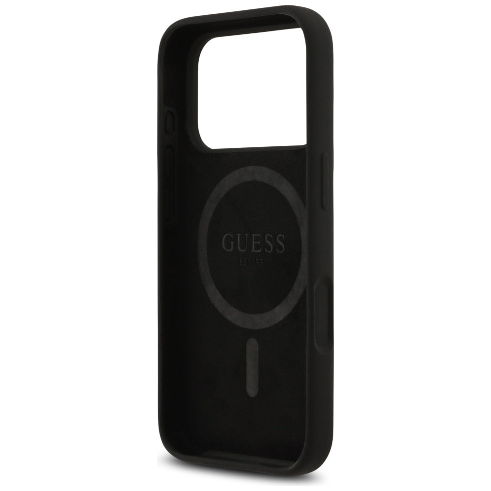 Futrola MagSafe za Apple iPhone 17 Pro, Guess, Triangle Logo, Crna