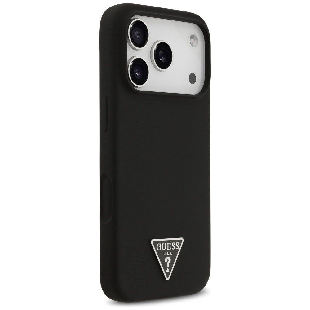 Futrola MagSafe za Apple iPhone 17 Pro, Guess, Triangle Logo, Crna