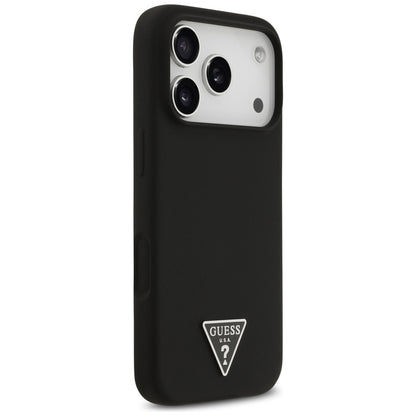 Futrola MagSafe za Apple iPhone 17 Pro, Guess, Triangle Logo, Crna