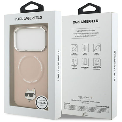Futrola MagSafe za Apple iPhone 17 Pro, Karl Lagerfeld, Choupette Pin, Roza