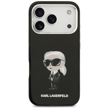 Futrola MagSafe za Apple iPhone 17 Pro, Karl Lagerfeld, IML Aquarelle Karl Ikonik, Crna