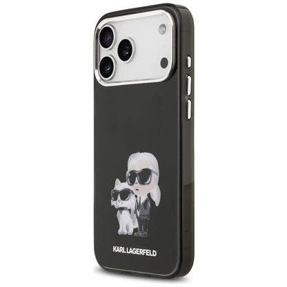 Futrola MagSafe za Apple iPhone 17 Pro, Karl Lagerfeld, IML Aquarelle Logo Karl & Choupette, Crna