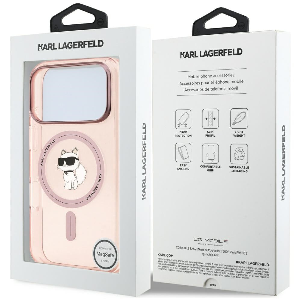 Futrola MagSafe za Apple iPhone 17 Pro, Karl Lagerfeld, IML Choupette, Roza