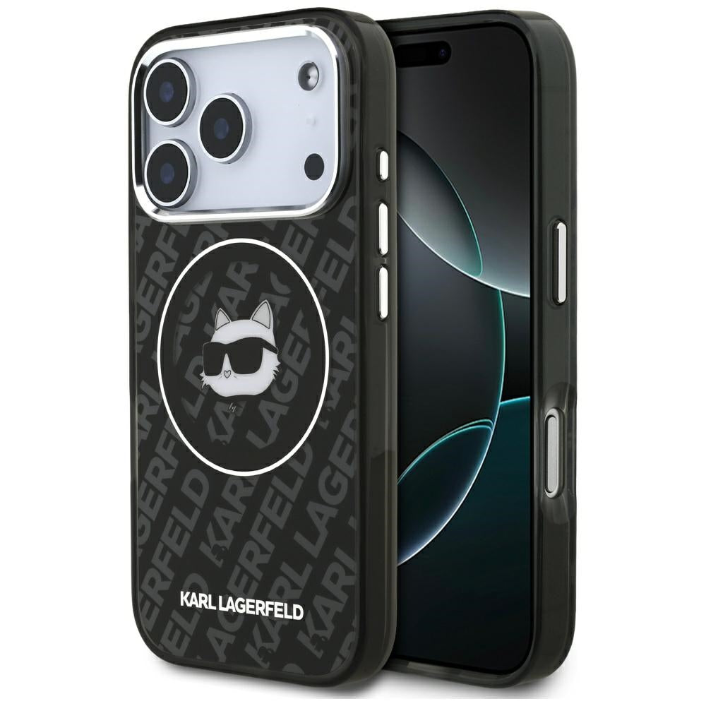 MagSafe futrola za Apple iPhone 17 Pro, Karl Lagerfeld, IML Choupette`s Head, Crna