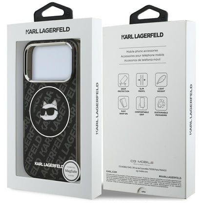 MagSafe futrola za Apple iPhone 17 Pro, Karl Lagerfeld, IML Choupette`s Head, Crna