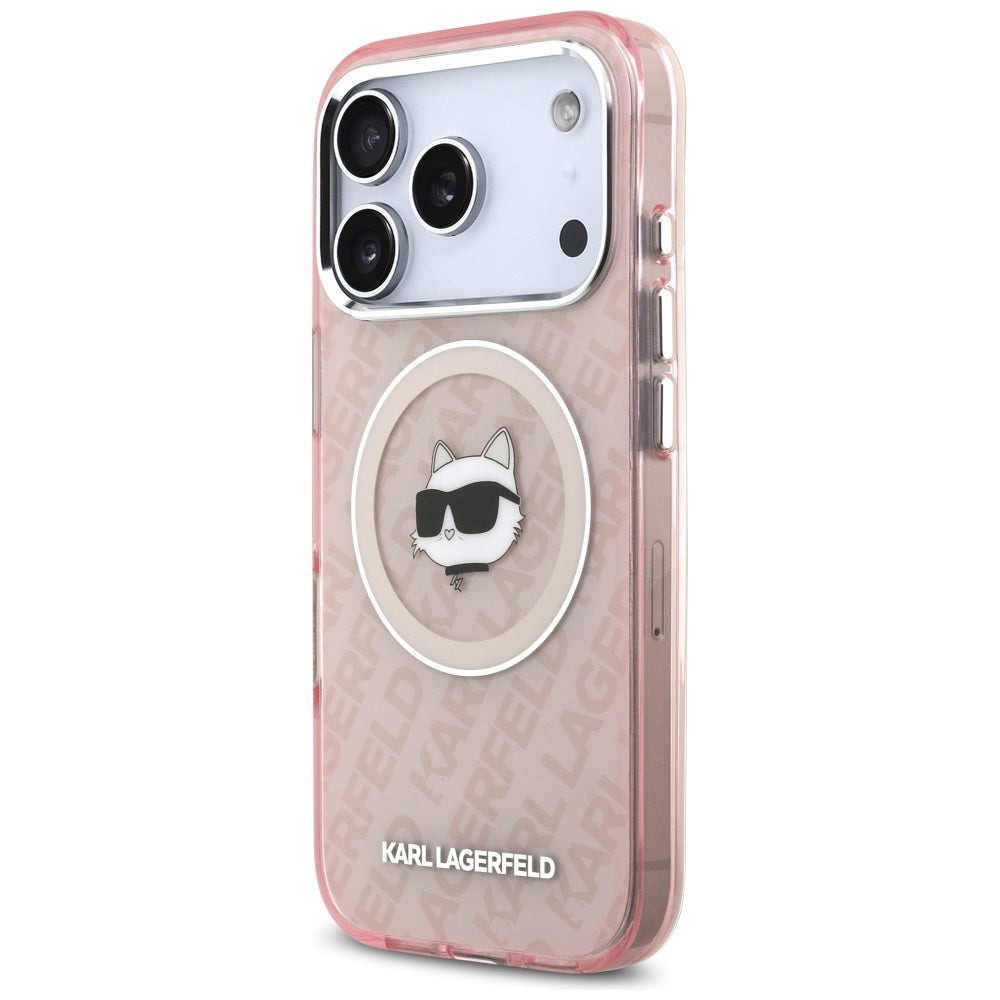 Futrola MagSafe za Apple iPhone 17 Pro, Karl Lagerfeld, IML Choupette`s Head, Roza