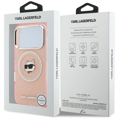 Futrola MagSafe za Apple iPhone 17 Pro, Karl Lagerfeld, IML Choupette`s Head, Roza