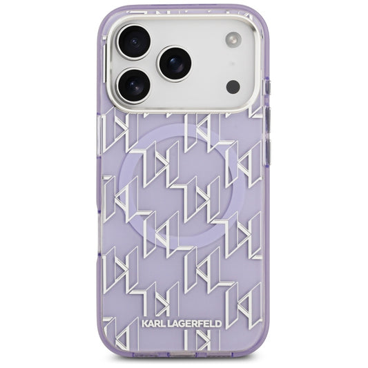 Futrola MagSafe za Apple iPhone 17 Pro, Karl Lagerfeld, IML KL Monogram, Ljubičasta