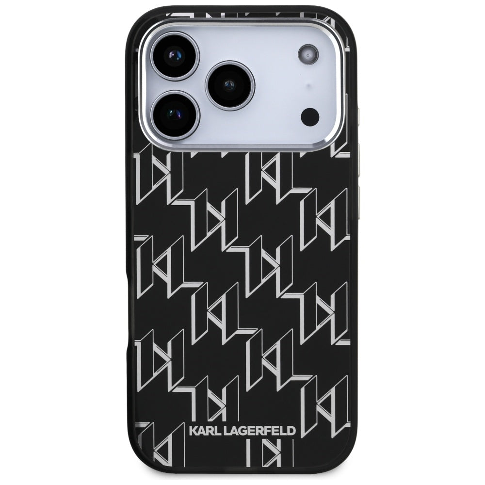 Futrola MagSafe za Apple iPhone 17 Pro, Karl Lagerfeld, IML KL Monogram, Crna