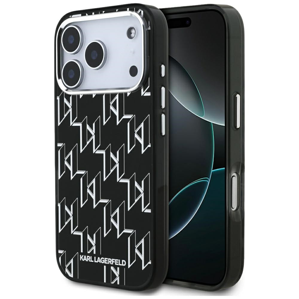 Futrola MagSafe za Apple iPhone 17 Pro, Karl Lagerfeld, IML KL Monogram, Crna