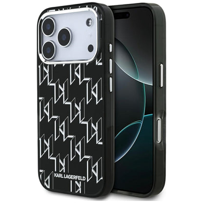 Futrola MagSafe za Apple iPhone 17 Pro, Karl Lagerfeld, IML KL Monogram, Crna