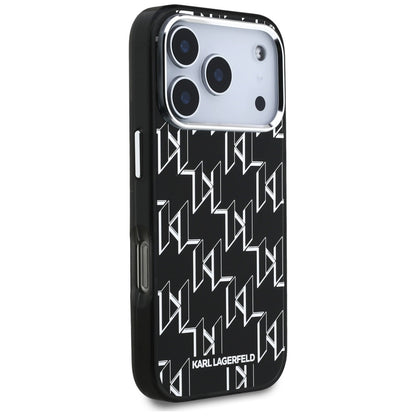 Futrola MagSafe za Apple iPhone 17 Pro, Karl Lagerfeld, IML KL Monogram, Crna