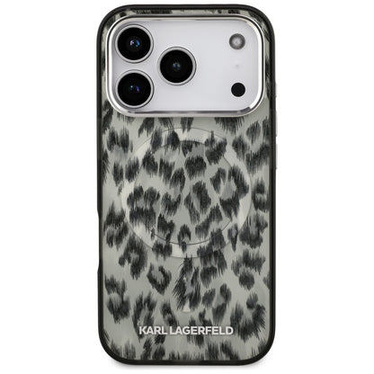 Futrola MagSafe za Apple iPhone 17 Pro, Karl Lagerfeld, IML Leopard uzorak, Smeđa