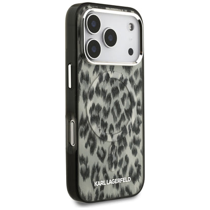 Futrola MagSafe za Apple iPhone 17 Pro, Karl Lagerfeld, IML Leopard uzorak, Smeđa
