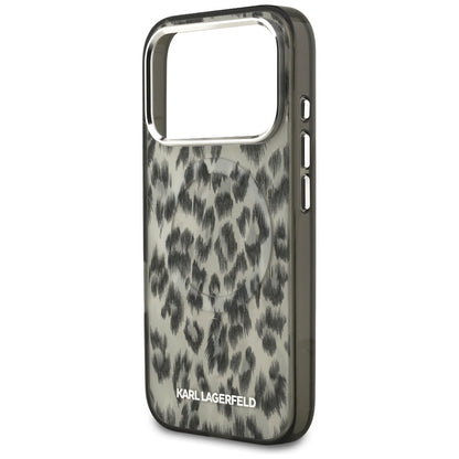 Futrola MagSafe za Apple iPhone 17 Pro, Karl Lagerfeld, IML Leopard uzorak, Smeđa
