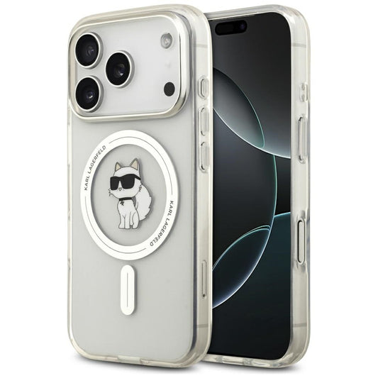 Futrola MagSafe za Apple iPhone 17 Pro, Karl Lagerfeld, IML Logo Choupette, Prozirna