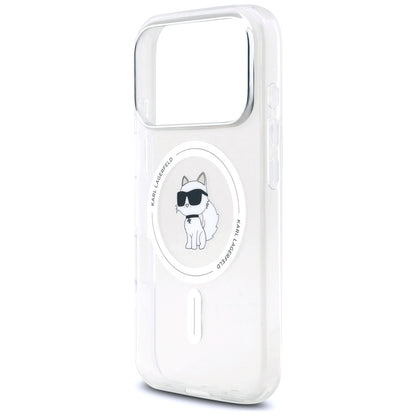 Futrola MagSafe za Apple iPhone 17 Pro, Karl Lagerfeld, IML Logo Choupette, Prozirna