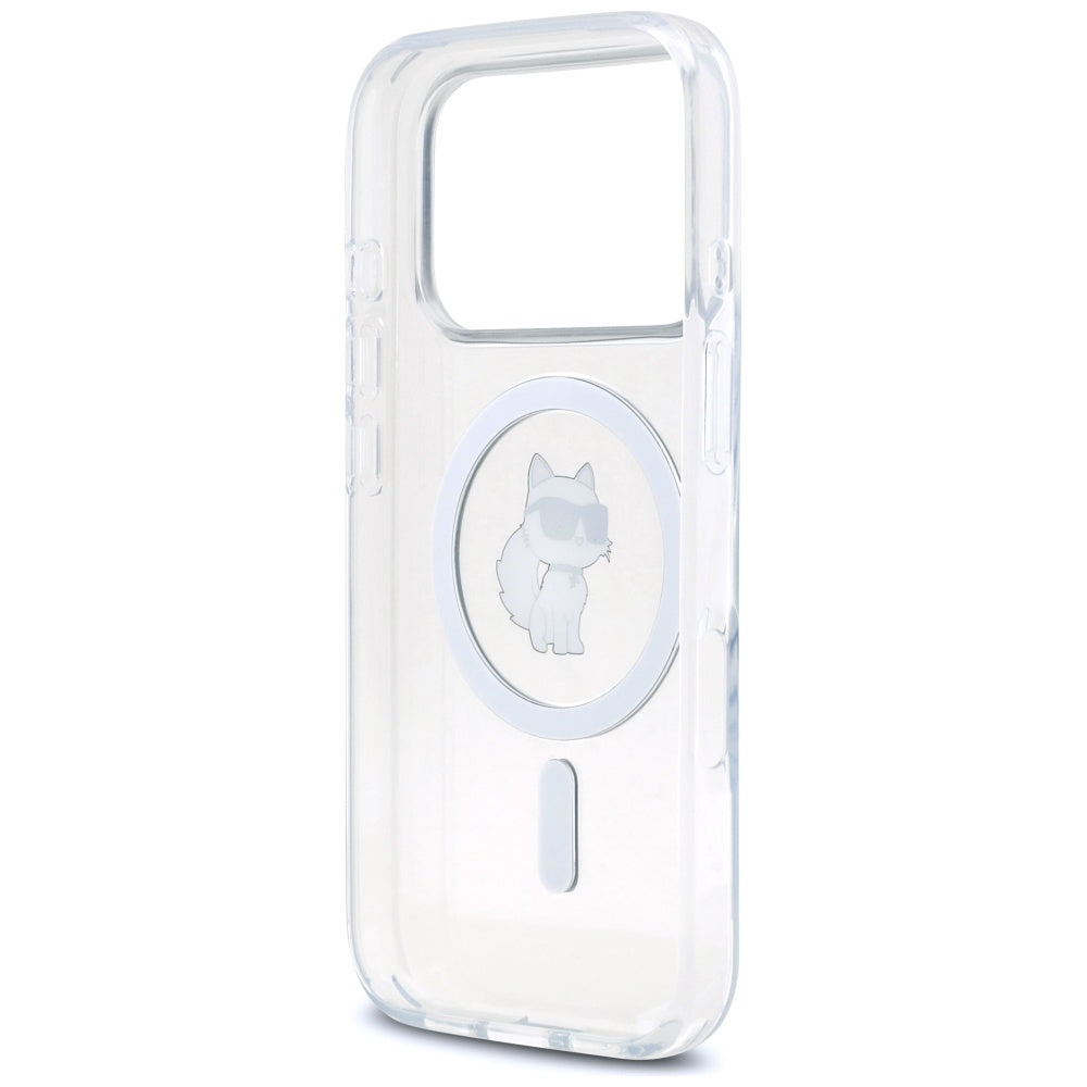 Futrola MagSafe za Apple iPhone 17 Pro, Karl Lagerfeld, IML Logo Choupette, Prozirna
