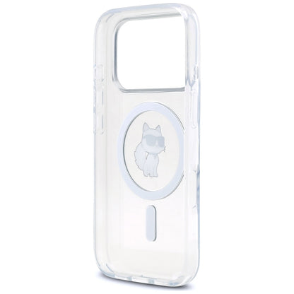 Futrola MagSafe za Apple iPhone 17 Pro, Karl Lagerfeld, IML Logo Choupette, Prozirna