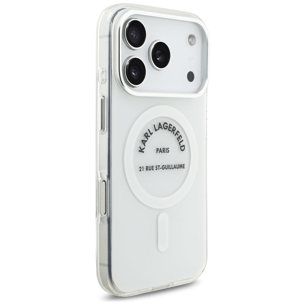 Futrola MagSafe za Apple iPhone 17 Pro, Karl Lagerfeld, IML Logo RSG, Prozirna